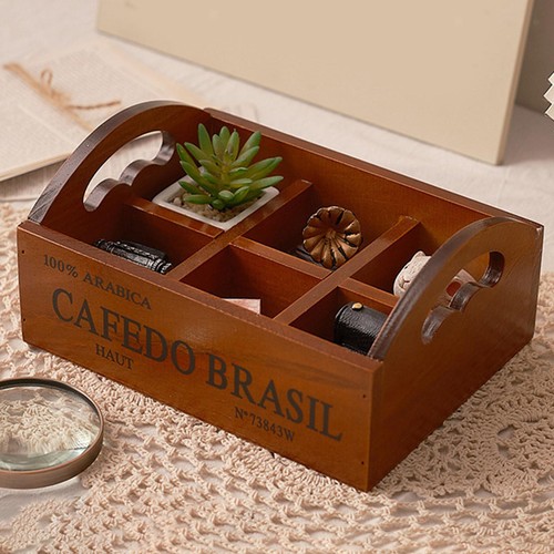 Wood divider serving - tray, with