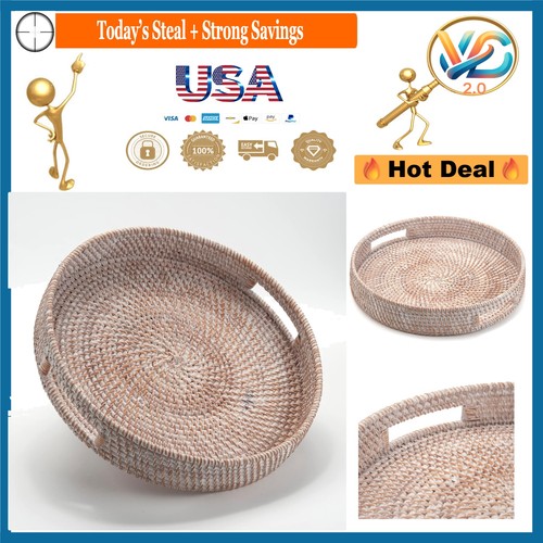 Whitewash round rattan coffee - round,