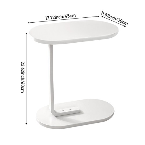 Oval end table - oval, bed