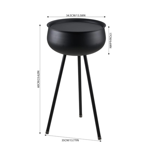 Metal round sofa side - metal,