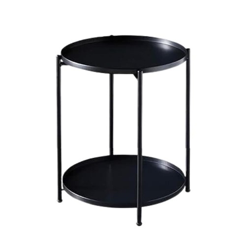 Round tier metal side table - round,