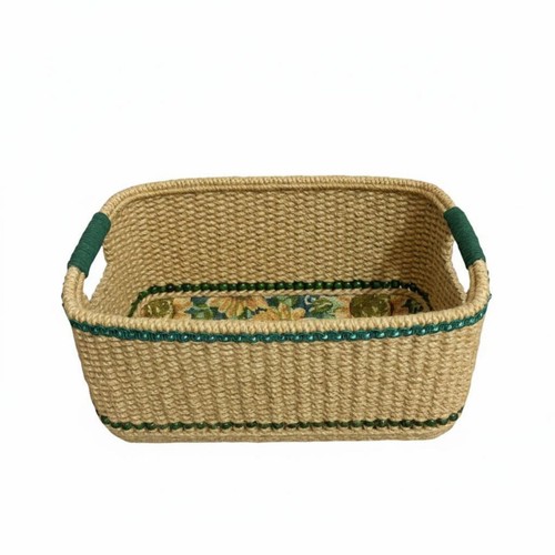 Woven tray with handles rustic - handles,