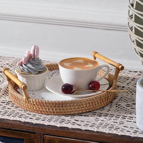 Handwoven basket storage - handwoven, tray