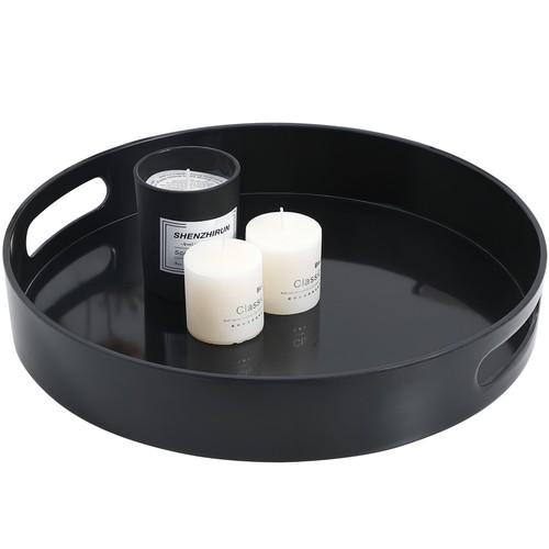 Reusable round decorative tray - reusable,