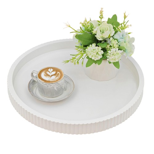 White round wooden - wooden, modern