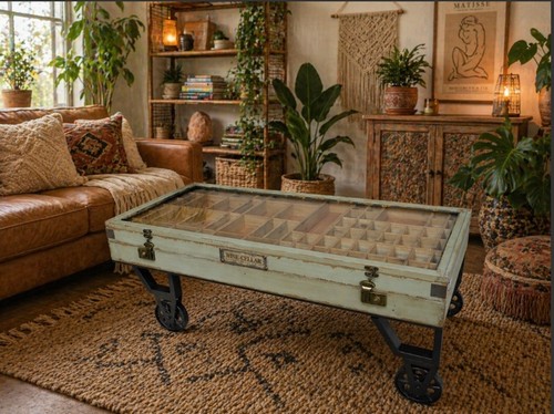Coffee table with printer tray - printer,