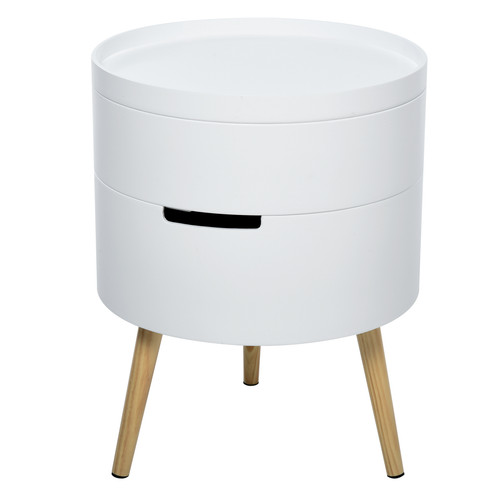 Round side table - side, with