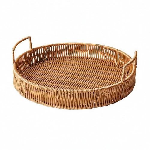 Imitation rattan tray with - rattan,